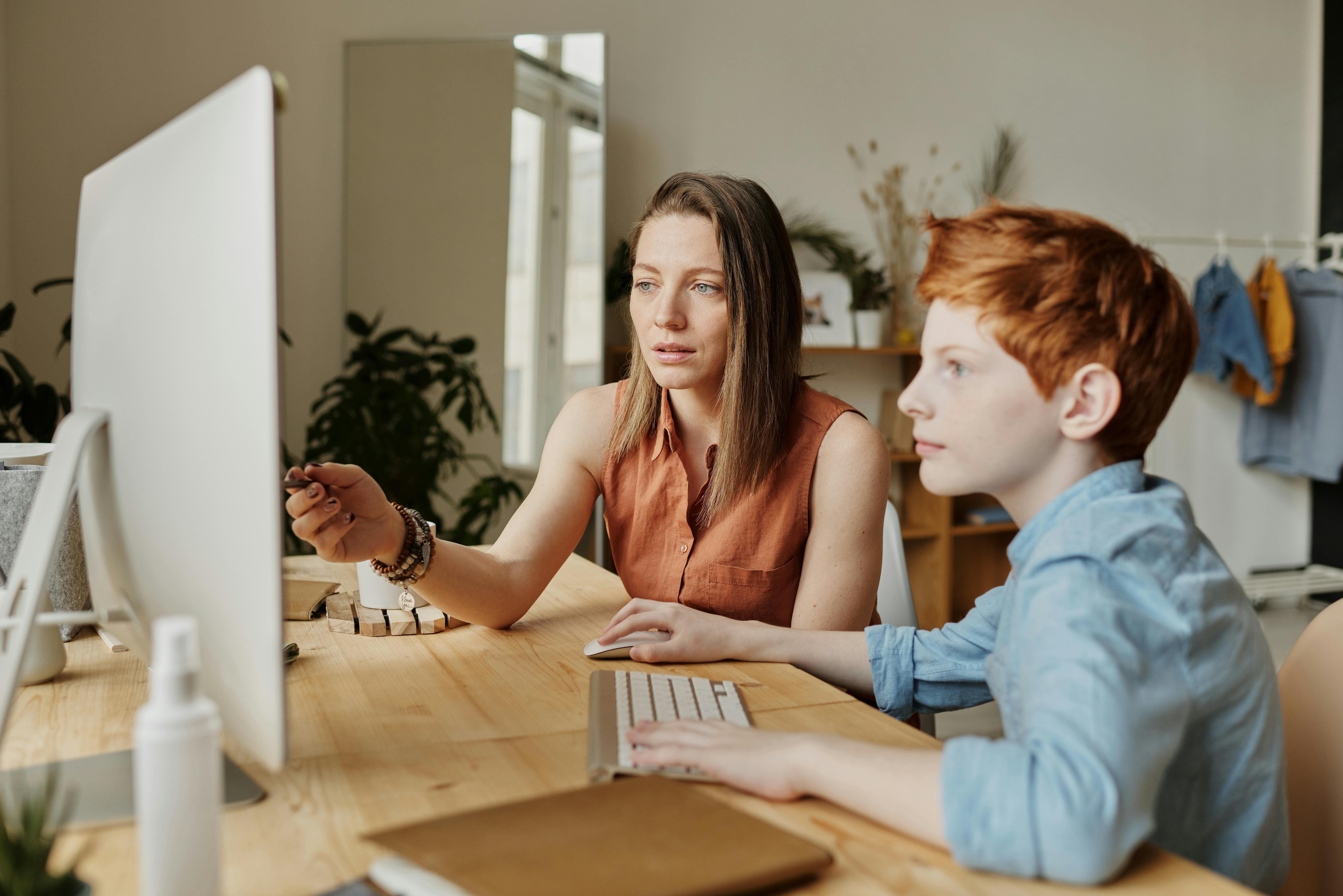 A parent and a child contacting Focus First Academic Coaching to get started